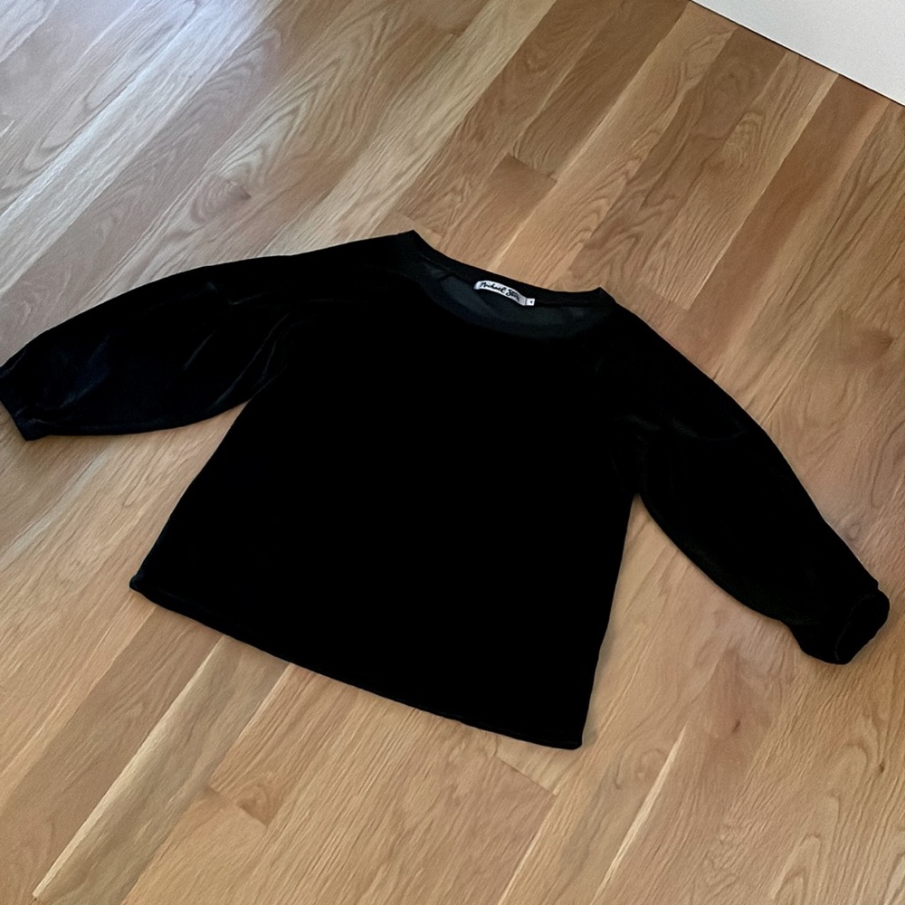 BEAUTIFUL AND FUN Michael Stars Vali Velvet Passport Sweatshirt/Top NWOT Size S